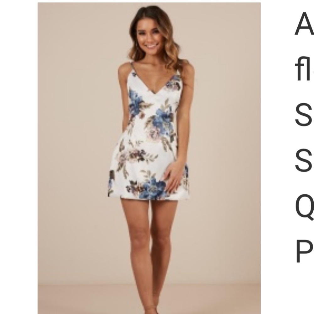 white flora dress